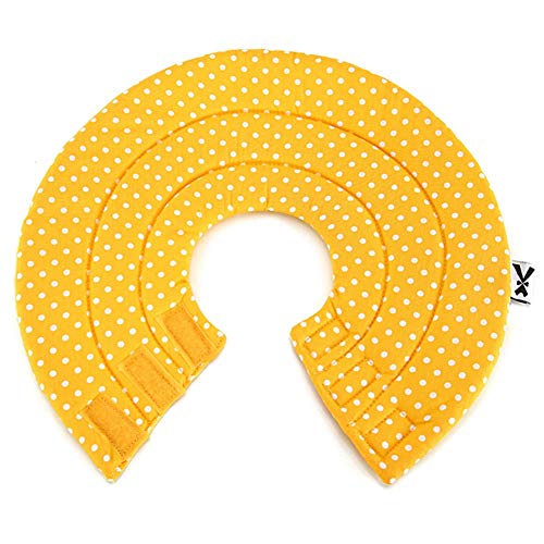 Halskrause Hund Hundekragen Hundehalsband nach der Operation Kegel für Hunde Medizinische Halsbänder für Hunde Katzenkegel Haustierschutzhalsband Yellow,XL von Rysmliuhan Shop