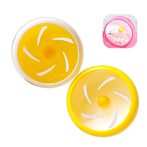 Hamster laufrad laufrad Hamster Hamster Große Hamster Ball Hamster übung Ball Stille Hamster Rad Hamster stille Rad Hamster Rad stille Spinner 11cm,singleroundyellow von Rysmliuhan Shop