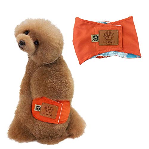 Hundewindeln FüR HüNdinnen Hundewindeln Hygienehosen für Hunde Windel Hundehosen Hundesaison Hose groß Windeln für Rüden Hundewindeln orange,XL von Rysmliuhan Shop