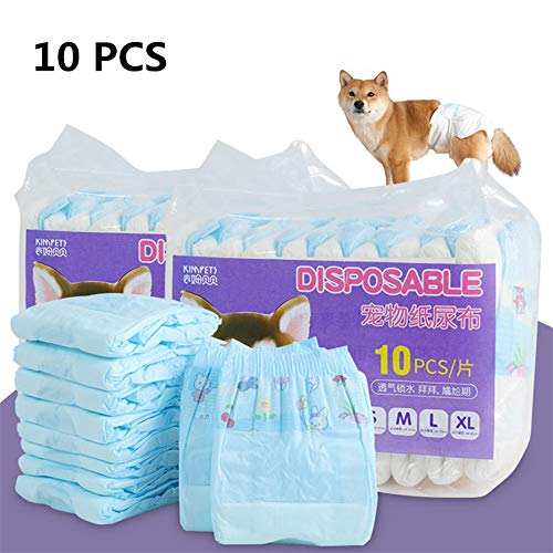 Hundewindeln Für Hündinnen Inkontinenz Hundewindel Windel Hündin Hund Windeln weiblich Windeln für inkontinente Hunde Einstellbare Hundewindeln 10pcs,XL von Rysmliuhan Shop