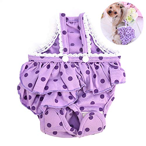 Hundewindeln Für Hündinnen Inkontinenz Läufigkeitshose Für Hündinnen Waschbare Hundewindeln Hund Windeln weiblich klein Hunde Periode Hosen Purple,l von Rysmliuhan Shop