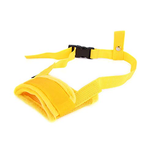 Maulkorb Mittlere Hunde Maulkorb Kleine Hunde Anti Bellen Maulkorb Maulkörbe Zu Verhindern Kauen Maulkörbe Zu Verhindern Essen Weiche Maulkorb Yellow,XL von Rysmliuhan Shop