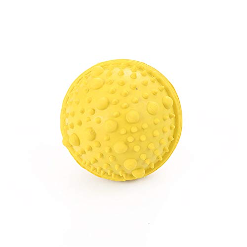 Rysmliuhan Shop Haustier Spielzeug Hunde Kauspielzeug Hundesnack-Spender Gummiball Hundeball Für mittelgroße Hunde Hundetraining Bälle Hundebiss Spielzeug Yellow von Rysmliuhan Shop