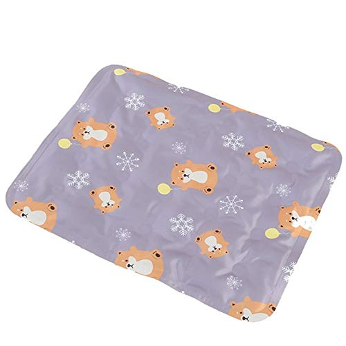 Rysmliuhan Shop Hund Kühlmatte Kühldecke Für Hunde Cooles Hundebett Coole Matte für Hund Katzenkühlmatte Kaninchenkühlmatte Haustier Mat Kühlkissen für Hunde Gray,l von Rysmliuhan Shop