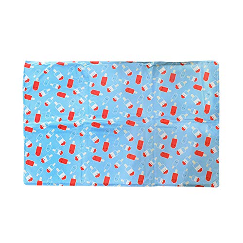 Rysmliuhan Shop Hund Kühlmatte Kühlmatte Hunde Kistenmatte Haustier Mat Katze Mat Kühlende Hundematte Hund Cool Mat Coole Matte für Hund Kühlkissen für Hunde Large,Blue von Rysmliuhan Shop