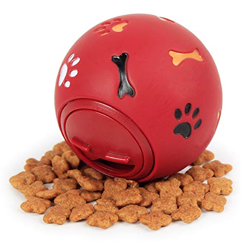 Rysmliuhan Shop Hunde Interaktives Spielzeug Hunde Kauspielzeug Tiernahrungsball Hundelangsamfutterball Gummiball Hundesnack-Spender Hundeball Für mittelgroße Hunde Random Color-b,s von Rysmliuhan Shop