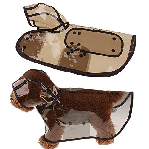 Rysmliuhan Shop Hunde Regenmantel Wasserdicht Hunderegenmantel Für Kleine Hunde Haustier Regenmantel Großer Hund Regenmantel Brown,6XL von Rysmliuhan Shop