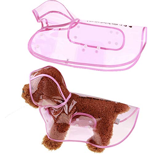 Rysmliuhan Shop Hunde Regenmantel Wasserdicht Hunderegenmantel Für Kleine Hunde Haustier Regenmantel Großer Hund Regenmantel pink,4XL von Rysmliuhan Shop