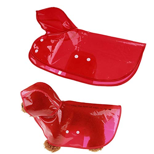 Rysmliuhan Shop Hunde Regenmantel Wasserdicht Hunderegenmantel Für Kleine Hunde Haustier Regenmantel Großer Hund Regenmantel red,6XL von Rysmliuhan Shop