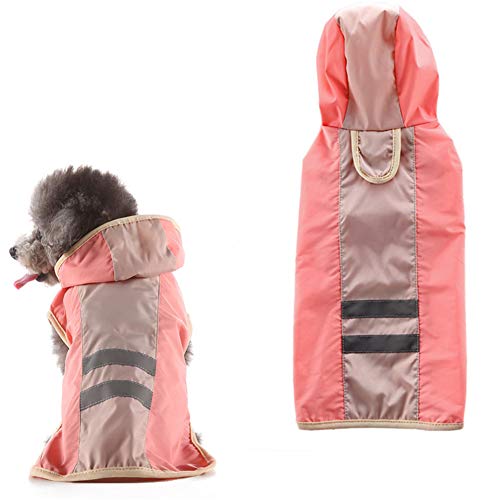 Rysmliuhan Shop Hunde Regenmantel Wasserdicht Regenmantel Hunde Klein Wasserdichter Regenmantel für Hunde Hundemäntel für mittlere Hunde Wasserdicht pink,l von Rysmliuhan Shop