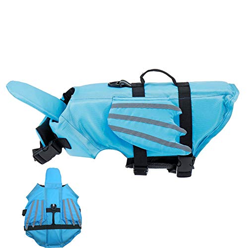 Rysmliuhan Shop Hunde Schwimmweste Schwimmweste Hunde Hundemäntel für kleine Hunde wasserdicht Hund Schwimmweste wasserdichte Hundejacken Blue,2XL von Rysmliuhan Shop