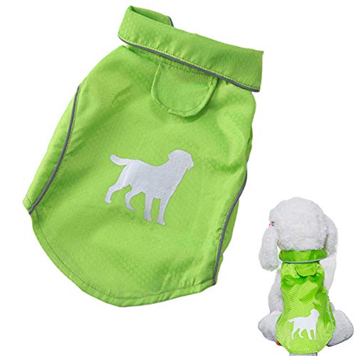 Rysmliuhan Shop Hunderegenmantel Für Kleine Hunde Hunde Regenmantel Wasserdicht Welpenregenmantel Hundemäntel für mittlere Hunde Wasserdicht Green,m von Rysmliuhan Shop