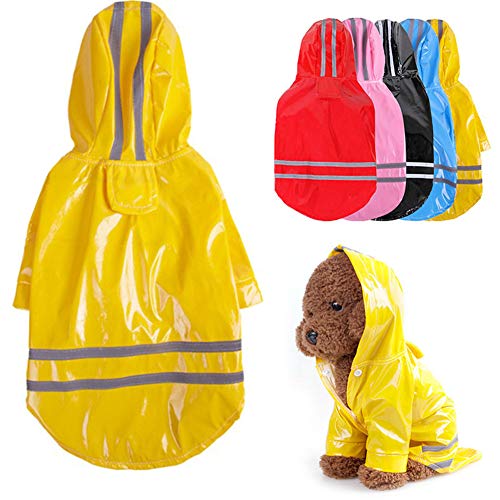 Rysmliuhan Shop Hunderegenmantel Grosse Hunde Regenjacke Hund Hund voller Regenmantel Welpenregenmantel Großer Hund Regenmantel Wasserdichter Regenmantel für Hunde Yellow,l von Rysmliuhan Shop