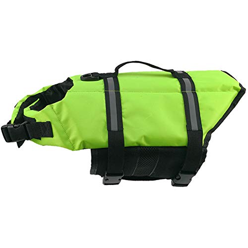 Rysmliuhan Shop Hundeschwimmwesten Hunde Schwimmweste Hundemäntel für große Hunde wasserdicht Hundemäntel wasserdicht Schwimmwesten für Haustiere Hund Regenjacke Green,xs von Rysmliuhan Shop