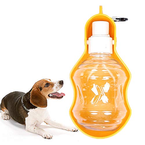 Rysmliuhan Shop Hundetrinkflasche für Unterwegs Trinkflasche Hund Hundewasserflaschen-Zufuhr Tragbare Hundewasserflasche Hundegehzubehör Yellow,250ml von Rysmliuhan Shop