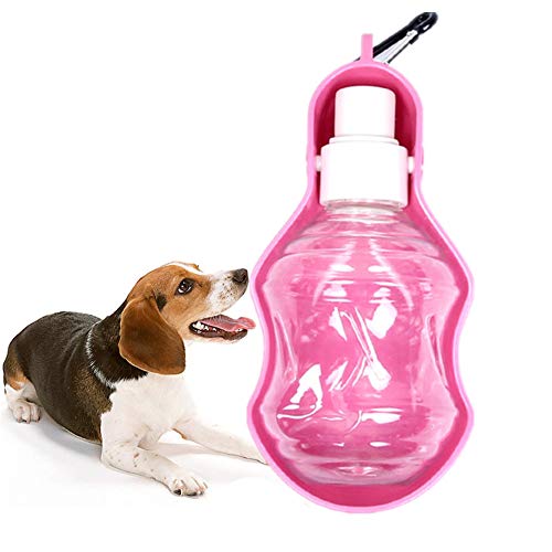 Rysmliuhan Shop Hundetrinkflasche für Unterwegs Trinkflasche Hund Hundewasserflaschen-Zufuhr Tragbare Hundewasserflasche Hundegehzubehör pink,250ml von Rysmliuhan Shop