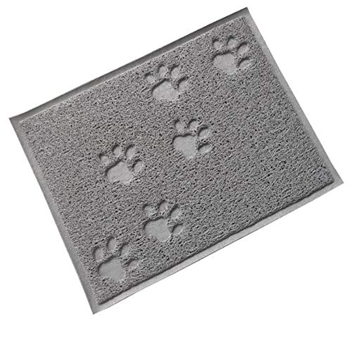 Rysmliuhan Shop Katze Katzentoilette Matte Napfunterlage Katzen Katzenmatten Für Futternäpfe Katzenstreufänger Mat Katzenschüssel Mat Katzenfutter Mat Wipe Clean Gary von Rysmliuhan Shop