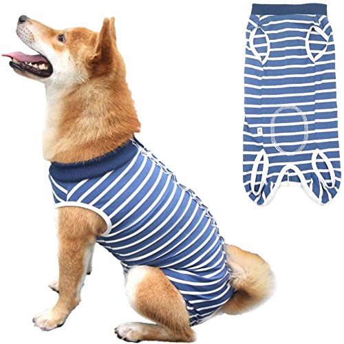 Rysmliuhan Shop Katzenbody Nach Op Katzenbody Medizinisches Haustier Shirt Hund Hundeweste nach der Operation Hundebaby wächst nach der Operation Blue,2XL von Rysmliuhan Shop