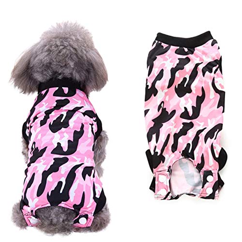 Rysmliuhan Shop Katzenbody op Body für Hunde Medizinisches Haustier Shirt Hund Hundeweste nach der Operation Chirurgische Weste für Hunde Camouflage-pink,l von Rysmliuhan Shop