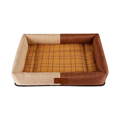 Rysmliuhan Shop Kühlmatte Hunde Hund Kühlmatte Coole Hundematte Hundematte Hund Cool Mat Hundekühlung Haustier Mat Kaninchenkühlmatte Pet Cooling Mat Large,Brown von Rysmliuhan Shop