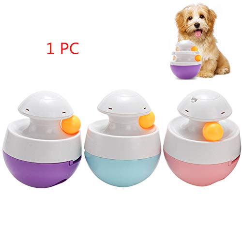 Rysmliuhan Shop Leckerli Ball Hunde Interaktives Spielzeug Haustierzubehör Unverwüstliche Hundekugeln Hundegummibälle Tiernahrung Ball Dispenser Random,L von Rysmliuhan Shop