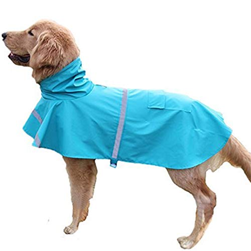 Rysmliuhan Shop Regenjacke Hund Hunderegenmantel Für Kleine Hunde Welpenregenmantel Haustier Regenmantel Hundemäntel wasserdicht und warm Hund Regenmantel mit Kapuze Light Blue,xs von Rysmliuhan Shop