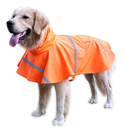 Rysmliuhan Shop Regenjacke Hund Hunderegenmantel Für Kleine Hunde Welpenregenmantel Haustier Regenmantel Hundemäntel wasserdicht und warm Hund Regenmantel mit Kapuze orange,sm von Rysmliuhan Shop