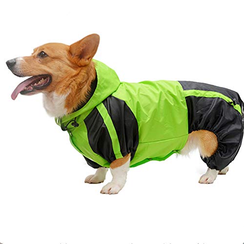 Rysmliuhan Shop Regenmantel Hunde Klein Regenjacke Hund Hundemäntel wasserdicht und warm Hund voller Regenmantel Hundemäntel für große Hunde wasserdicht Green,m von Rysmliuhan Shop