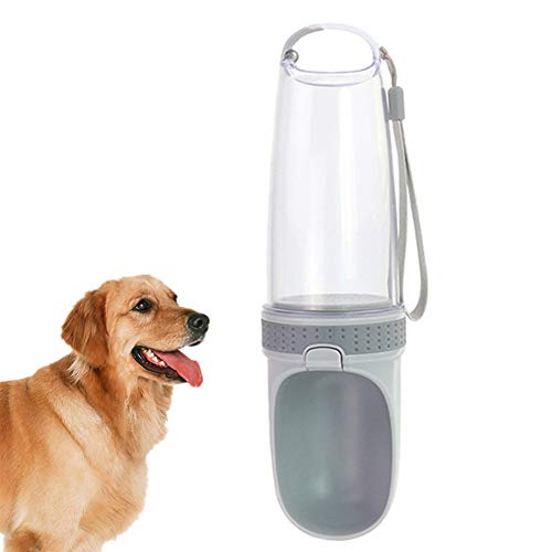 Rysmliuhan Shop Tragbare Haustier Wasserflasche Wasserflasche Hund Unterwegs Hundegehzubehör Hundetrinkwasserflasche Reisewasserflasche Für Hunde Hundereisezubehör Gray von Rysmliuhan Shop