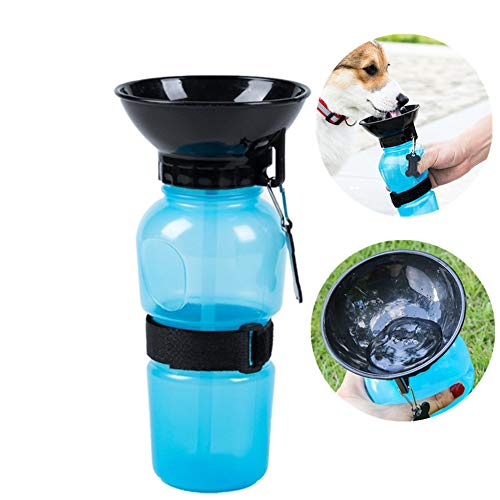 Rysmliuhan Shop Trinkflasche Hund Tragbare Haustier Wasserflasche Hundewasserflaschen-Zufuhr Hundegehzubehör Pet Outdoor Travel Wasserspender Blue von Rysmliuhan Shop