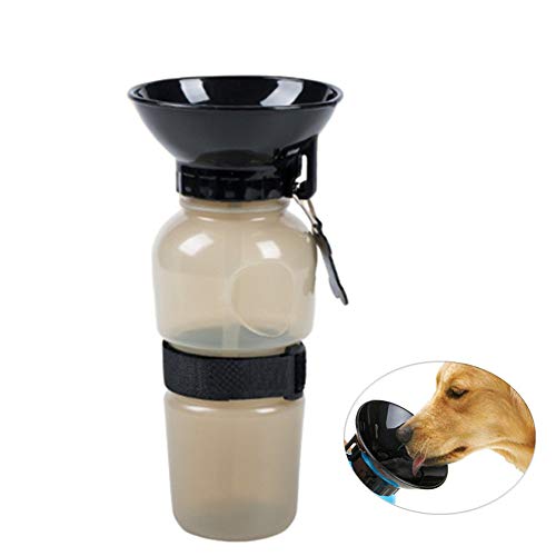 Rysmliuhan Shop Trinkflasche Hund Tragbare Haustier Wasserflasche Hundewasserflaschen-Zufuhr Hundegehzubehör Pet Outdoor Travel Wasserspender Brown von Rysmliuhan Shop