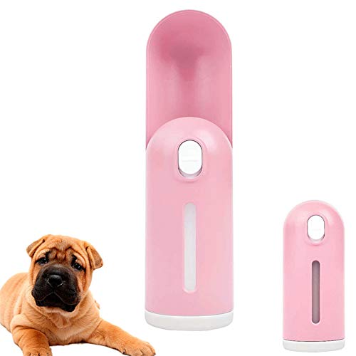 Rysmliuhan Shop Trinkflasche Hund Trinkflasche Hunde für Unterwegs Hundewasserflaschen-Zufuhr Haustier-Reise-Wasserflasche Tragbare Hundewasserflasche pink von Rysmliuhan Shop