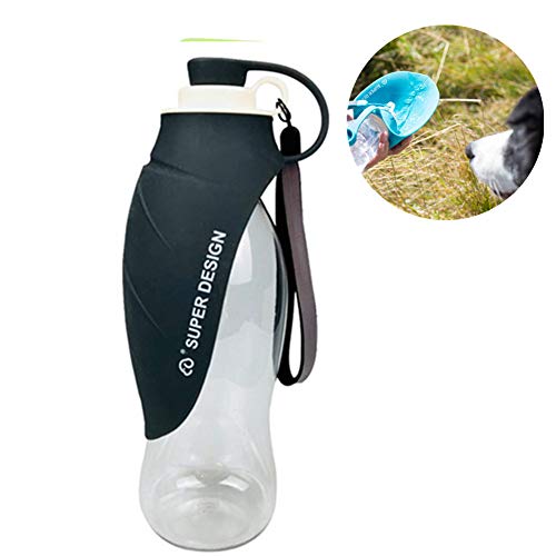 Rysmliuhan Shop Trinkflasche Hunde für Unterwegs Hundetrinkflasche für Unterwegs Haustier-Reise-Wasserflasche Auslaufsichere Hundetrinkflasche Black von Rysmliuhan Shop