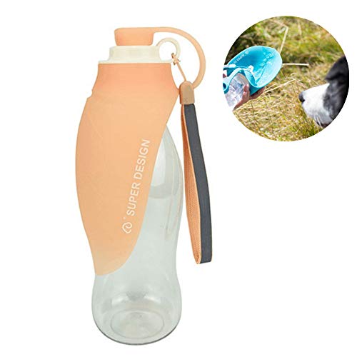 Rysmliuhan Shop Trinkflasche Hunde für Unterwegs Hundetrinkflasche für Unterwegs Haustier-Reise-Wasserflasche Auslaufsichere Hundetrinkflasche orange von Rysmliuhan Shop