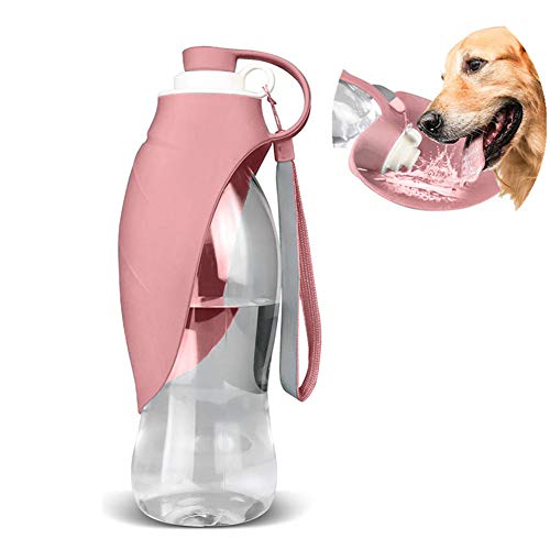 Rysmliuhan Shop Trinkflasche Hunde für Unterwegs Hundetrinkflasche für Unterwegs Haustier-Reise-Wasserflasche Auslaufsichere Hundetrinkflasche pink von Rysmliuhan Shop