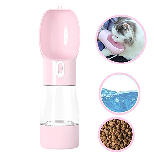 Rysmliuhan Shop Wasserflasche Hund Unterwegs Hundetrinkflasche für Unterwegs Hundereisezubehör Reisewasserflasche Für Hunde Hundewasserflasche Mit Schüssel pink von Rysmliuhan Shop