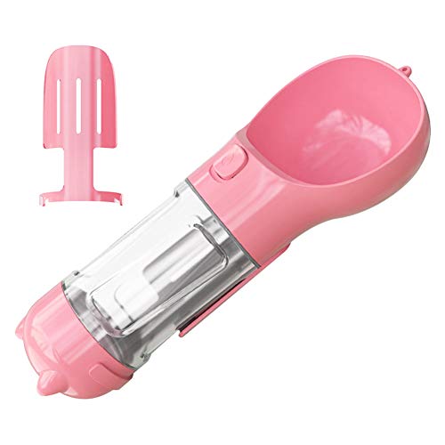 Rysmliuhan Shop Wasserflasche Hund Unterwegs Hundetrinkflasche für Unterwegs Hundetrinkflasche Portable Hundereisezubehör Reisewasserflasche Für Hunde A,pink von Rysmliuhan Shop