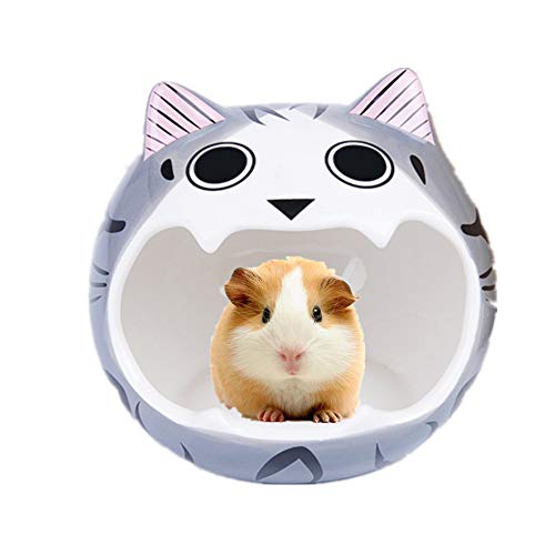 Rysmliuhan Shop buddelkiste Kaninchen kaninchenhaus Zwerg Hamster käfig Hamster Spielzeug Hamster zubehör Hamster Guinea Pig Haus Grey von Rysmliuhan Shop