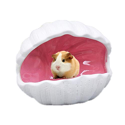 Rysmliuhan Shop hasenhaus buddelkiste Kaninchen Hamster Gerbil Spielzeug Hamster zubehör Hamster Spielzeug Guinea Pig Haus 10.5cm,pink von Rysmliuhan Shop