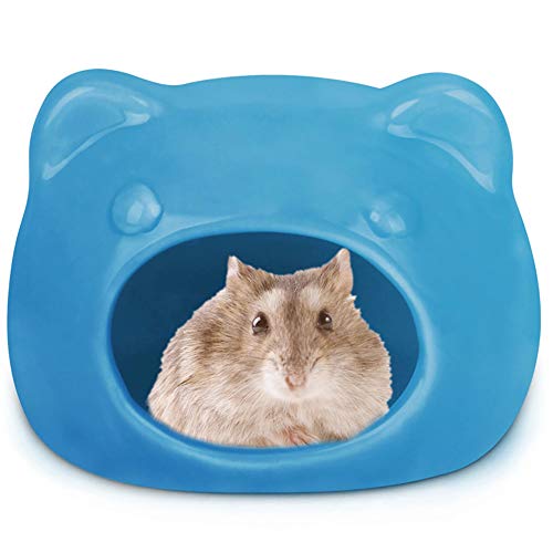 Rysmliuhan Shop kaninchenhaus buddelkiste Kaninchen Guinea Pig Haus Hamster zubehör Zwerg Hamster käfig Hamster Gerbil Spielzeug 6.6cm,Blue von Rysmliuhan Shop