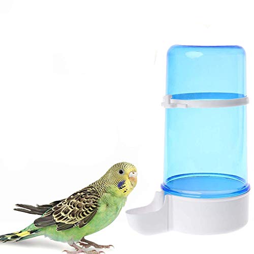 Wellensittiche Zubehör Käfig Vogeltränke Zum Aufhängen Vogelfutterautomat Mehlwurm Feeder Vogelfutterhäuschen für Käfige Hängende Vogelhäuschen Blue,415ml von Rysmliuhan Shop