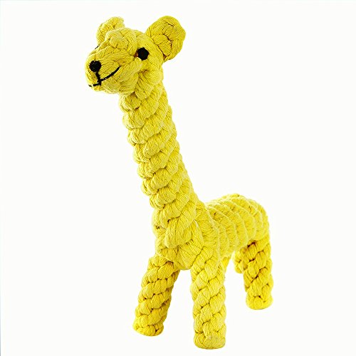 S-Lifeeling Baumwollseil Giraffen, handgestrickt, Haustierspielzeug, Kauspielzeug für Hunde und Welpen von S-Lifeeling