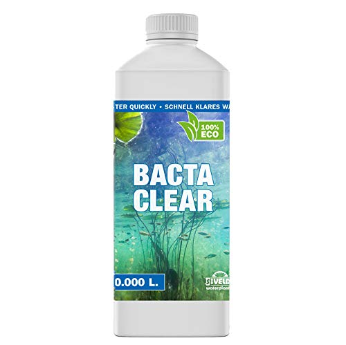 S VD VELDE WATERPLANTEN Bacta Clear Teichbakterien - 1 Liter - Schnell klares Wasser - Teichalgenentferner - 100% biologisch - Nicht schädlich für Mensch, Pflanze und Tier von S VD VELDE WATERPLANTEN