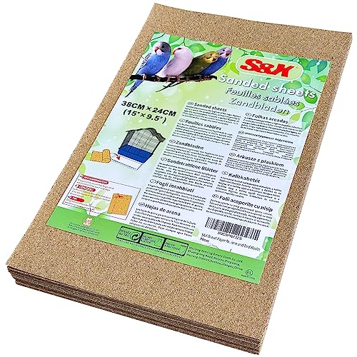 S&X Kiespapier für Vogelkäfig, 30 Stück, 38,1 x 24,1 cm, für verbesserte Hygiene und Vogelgesundheit von S&X