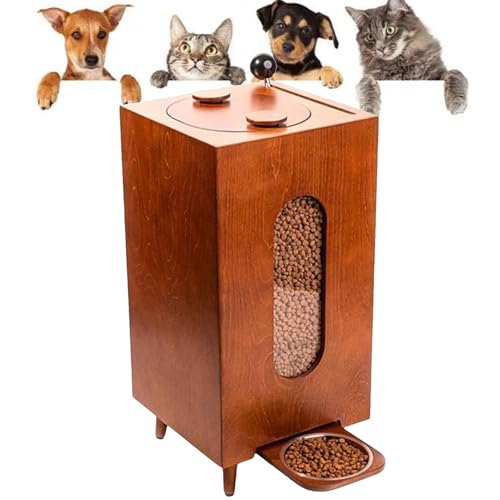 Automatischer Katzenfutterspender,Futterspender für Haustiere,Futterspender für Katzen,Futterspender für Katzen,Futterspender für Katzen aus Getreidespeicher für Katzen,Brown-ShortLegs von SACLMD