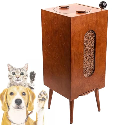 Futterspender für Katzen,Automatischer Futterspender für Hunde und Wasserspender für Hunde,für Hunde,Katzen,Haustiere,große Tiere,Brown-LongLegs von SACLMD