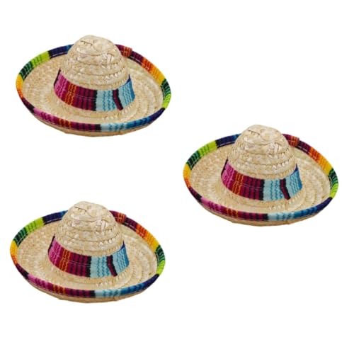 SAFIGLE 9 STK Haustierhut Haustierhüte Hundegeburtstagsmütze Hunde-Katzen-Outfits Hundemütze Mini-strohhüte Hund Partyhut Mexikanische Sombrero-mütze Weihnachtskostüme Kleiner Hund von SAFIGLE