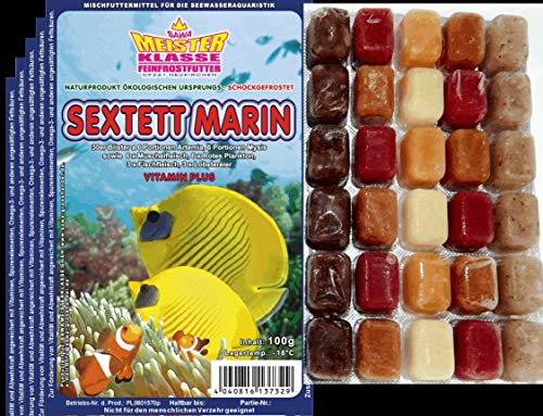 Frostfutter Sahawa Fischfutter 5X 100g Sextett Marin für alle Meerwasser Bewohner von Sahawa