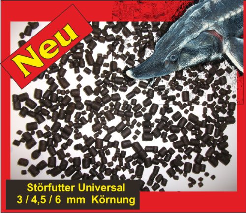 Teichfutter Fischfutter SAHAWA Störfutter Universal Mix alle Größen (3mm; 4,5mm; 6mm; 8mm) in einem 5 l Eimer sinkendes Teichfutter von SAHAWA