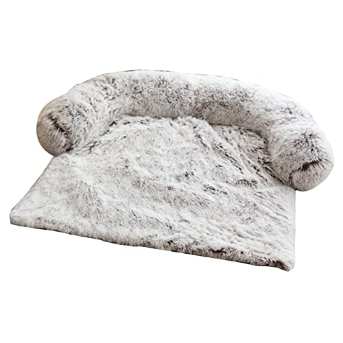 Hundebett Weiche Couch Kissen für Hunde und Katzen, Flauschig Hundedecke Couch, Kuscheliges Hundematte Hundesofa, Softe Haustierdecke Zwinger Hunde Matratze,Brown-M von SAHRY